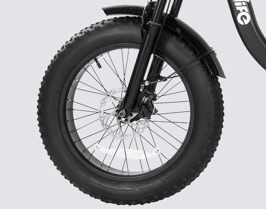 20x4.0" Fat Tires for All-Terrain Stability and Comfort