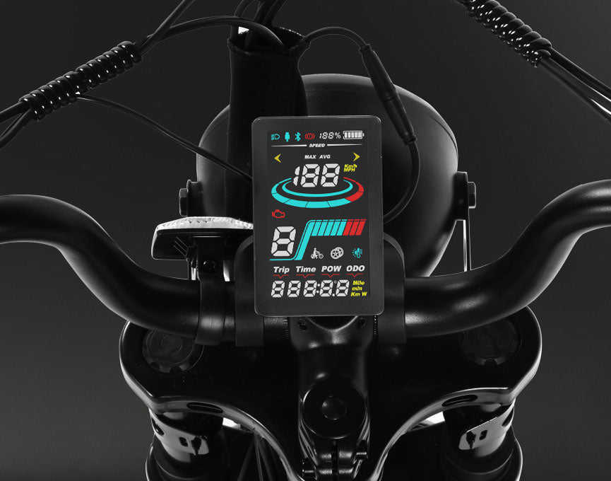 Center-Mounted Color Display-Time Ride Monitoring