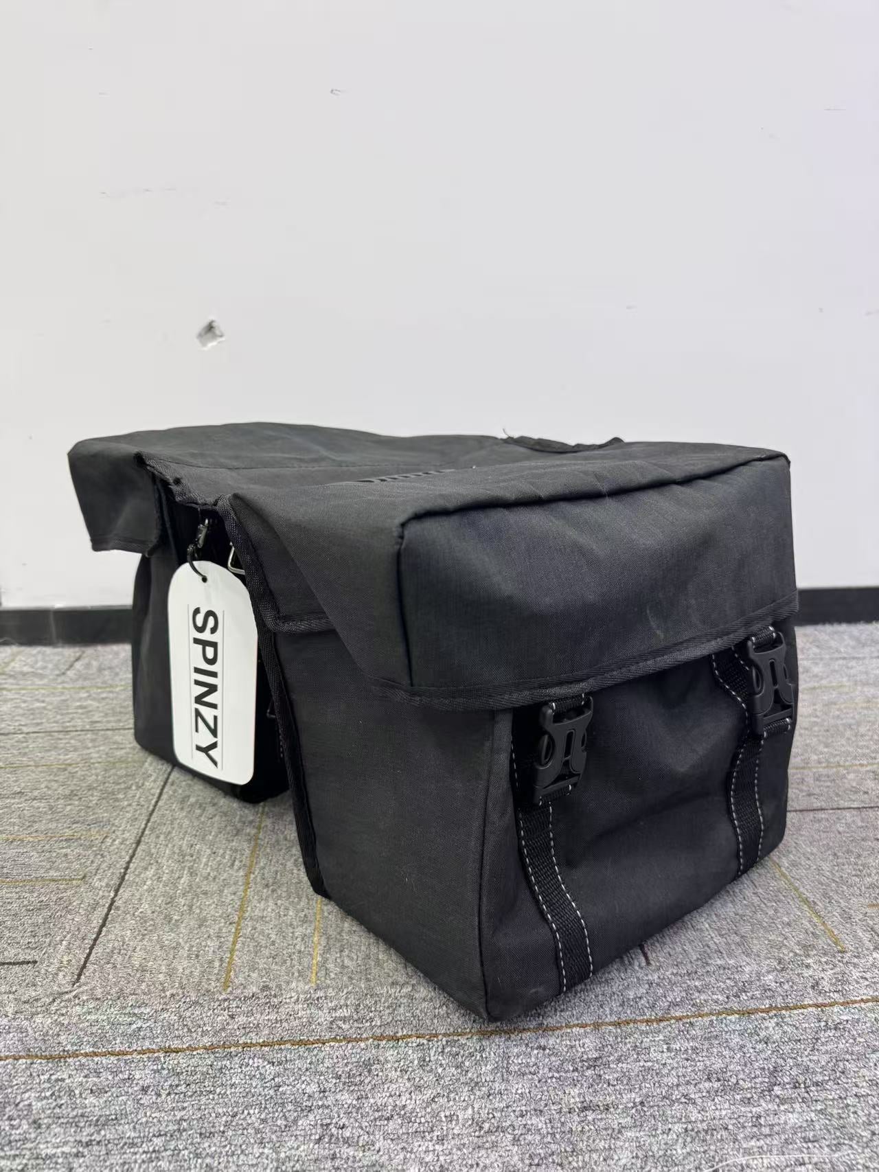 SPINZY Bike Panniers Bag – Large Capacity Saddlebags Adapted for Bicycles, Pannier Bags for Bicycles, Rear Rack Ebike Saddle Bags, Bike Rack Bag, Black