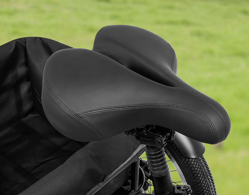 Extra-Wide Comfort Saddle, Cushioned Support for a Smooth, Relaxed Ride