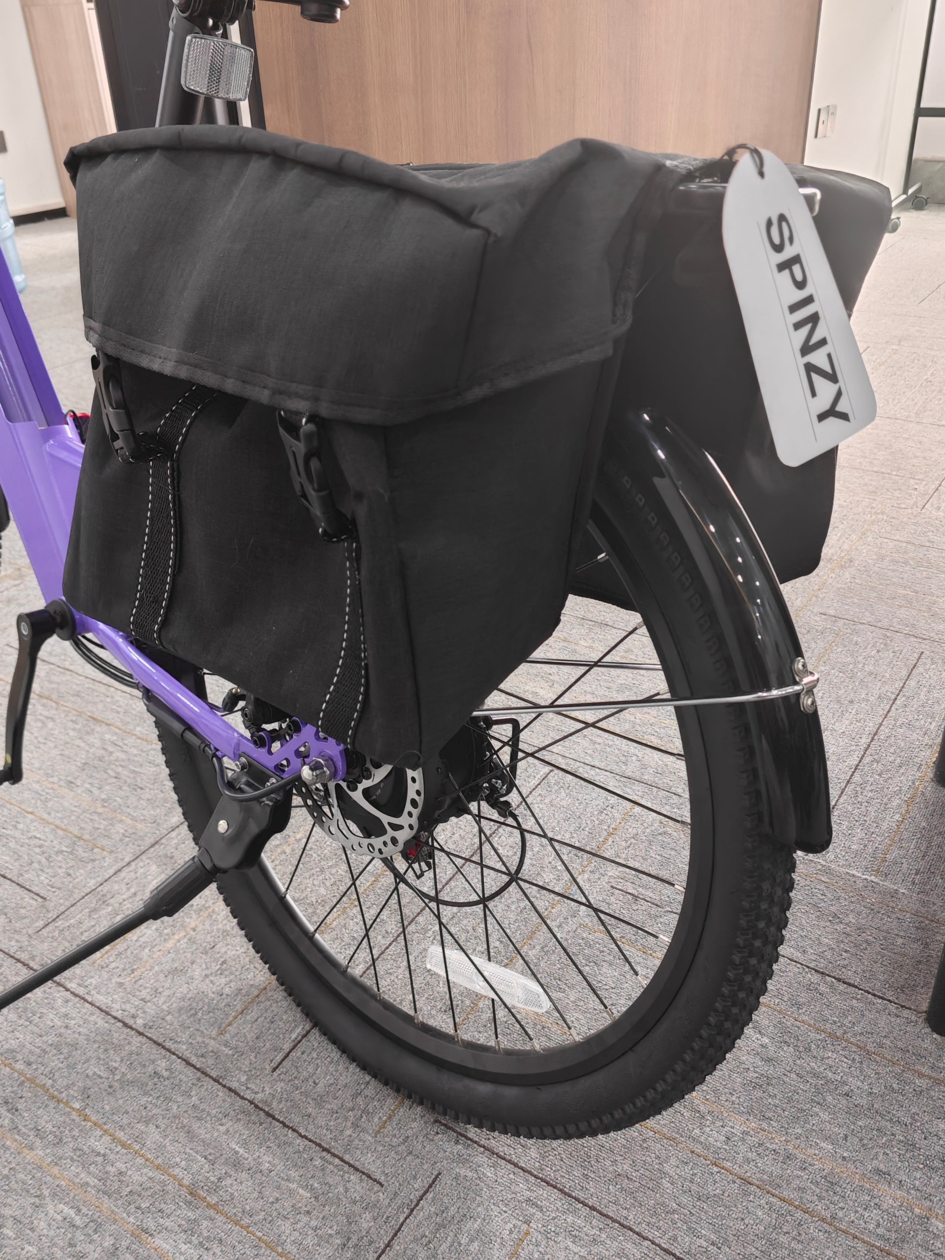 SPINZY Bike Panniers Bag – Large Capacity Saddlebags Adapted for Bicycles, Pannier Bags for Bicycles, Rear Rack Ebike Saddle Bags, Bike Rack Bag, Black