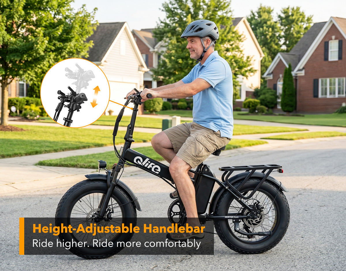 Hunter Plus All-Terrain Folding Electric Bike for Adults