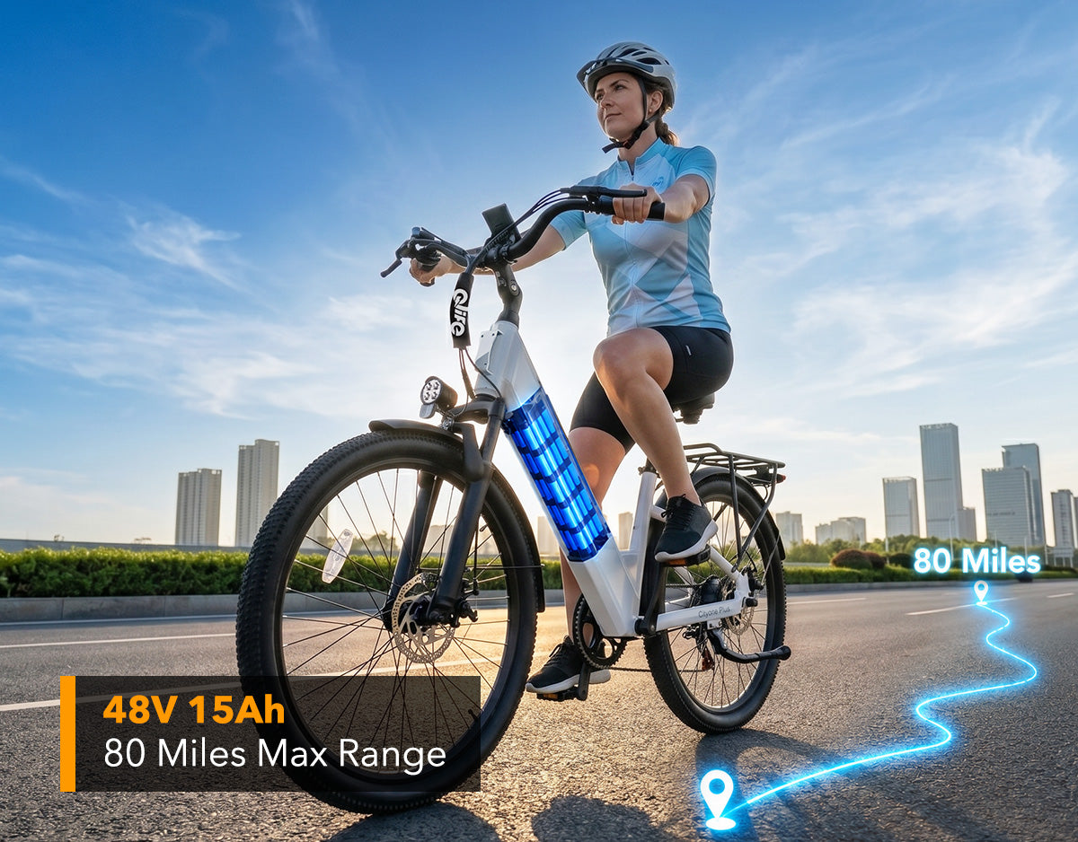 Cityone Plus Step-Thru Electric Commuter Bike, 48V 15Ah Battery