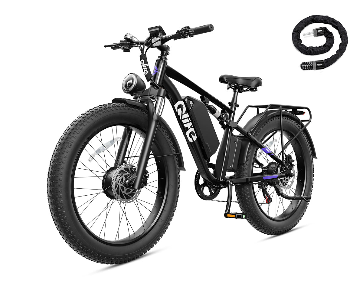 Racer Max Dual Motor 26x4.0'' Fat Tire Electric Bike for Adults