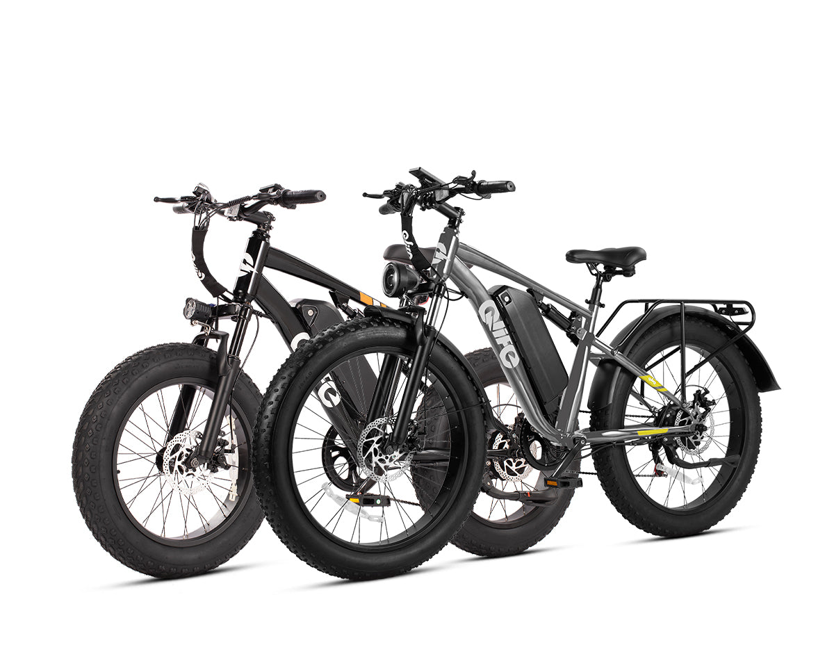 Qlife® Ebike Combo Sale Racer 20x4.0'' Fat Tire 2.0+Racer Plus 26x4.0'' Fat Tire 2.0