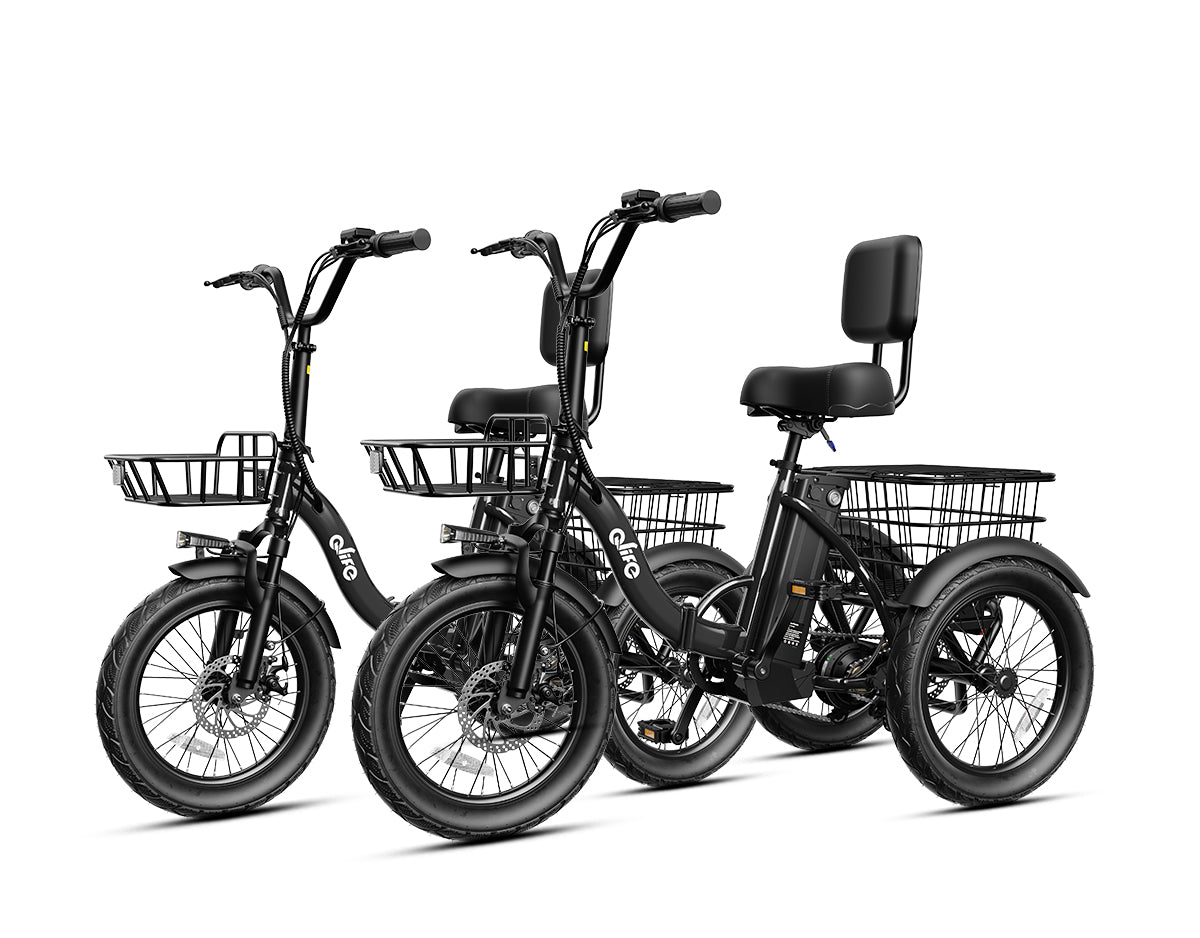 3 wheel bicycle for sale Qlife Ebike Combo Sale Triker 2.0 *2 Black+Black