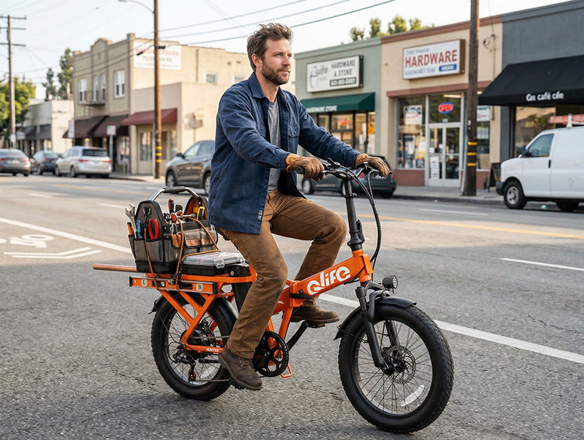 Hunter All-Terrain Folding Electric Bike for Adults, Lifestyle