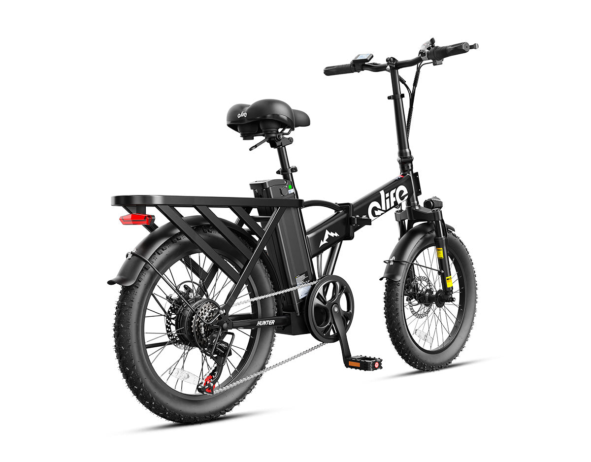 Hunter All-Terrain Folding Electric Bike for Adults, Standard, Black 2