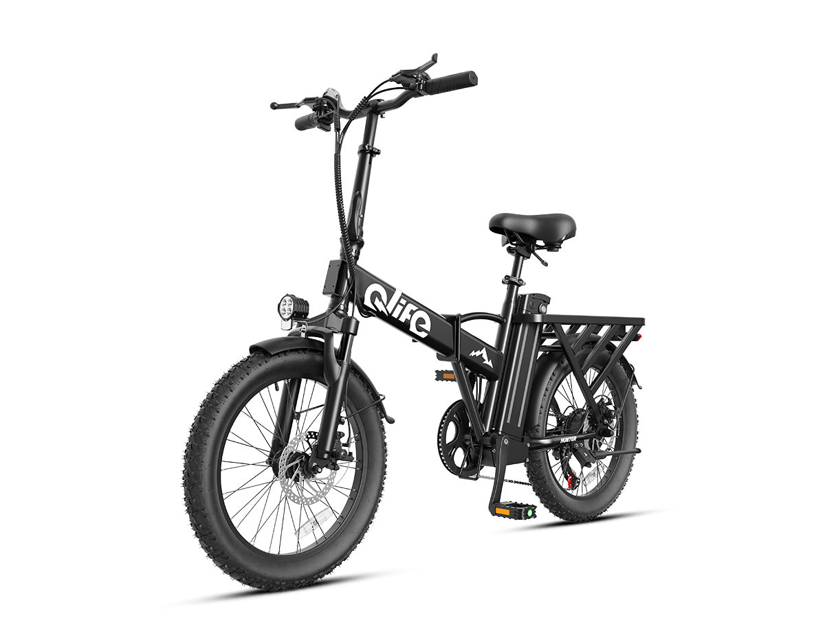 Hunter All-Terrain Folding Electric Bike for Adults, Standard, Black 3