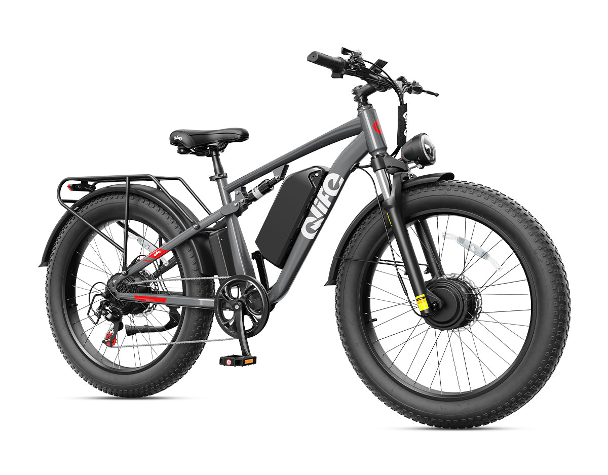 Racer Max Dual Motor 26x4.0'' Fat Tire Electric Bike for Adults, Standard, Gray 4