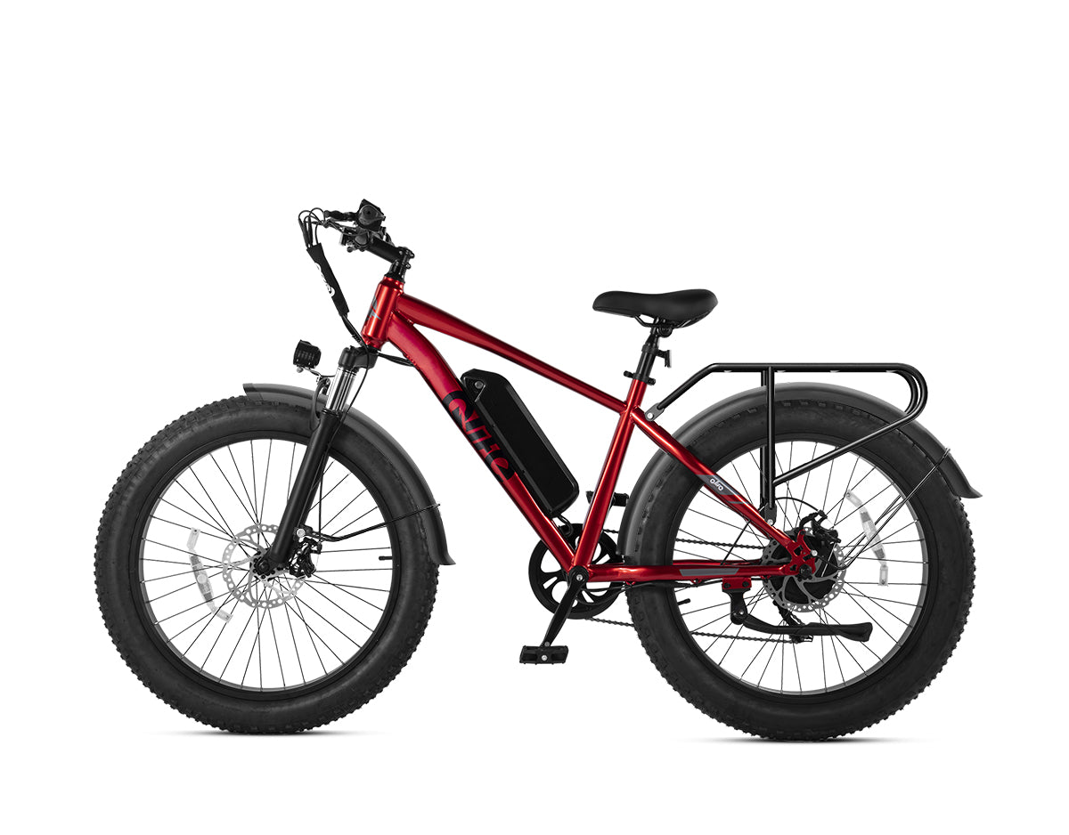 Racer Plus 26x4.0'' Fat Tire Electric Bike For Adults, With Fenders & Rear Rack, Red 2
