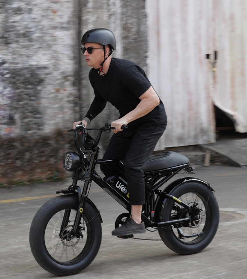 Spark 20x4.0" Moped-Style E-Bike, Lifestyle 7