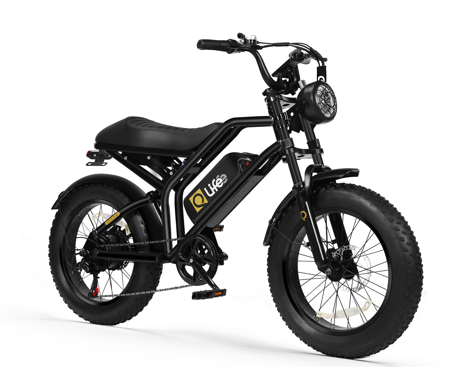 Spark 20x4.0" Moped-Style E-Bike, Standard, Black 4
