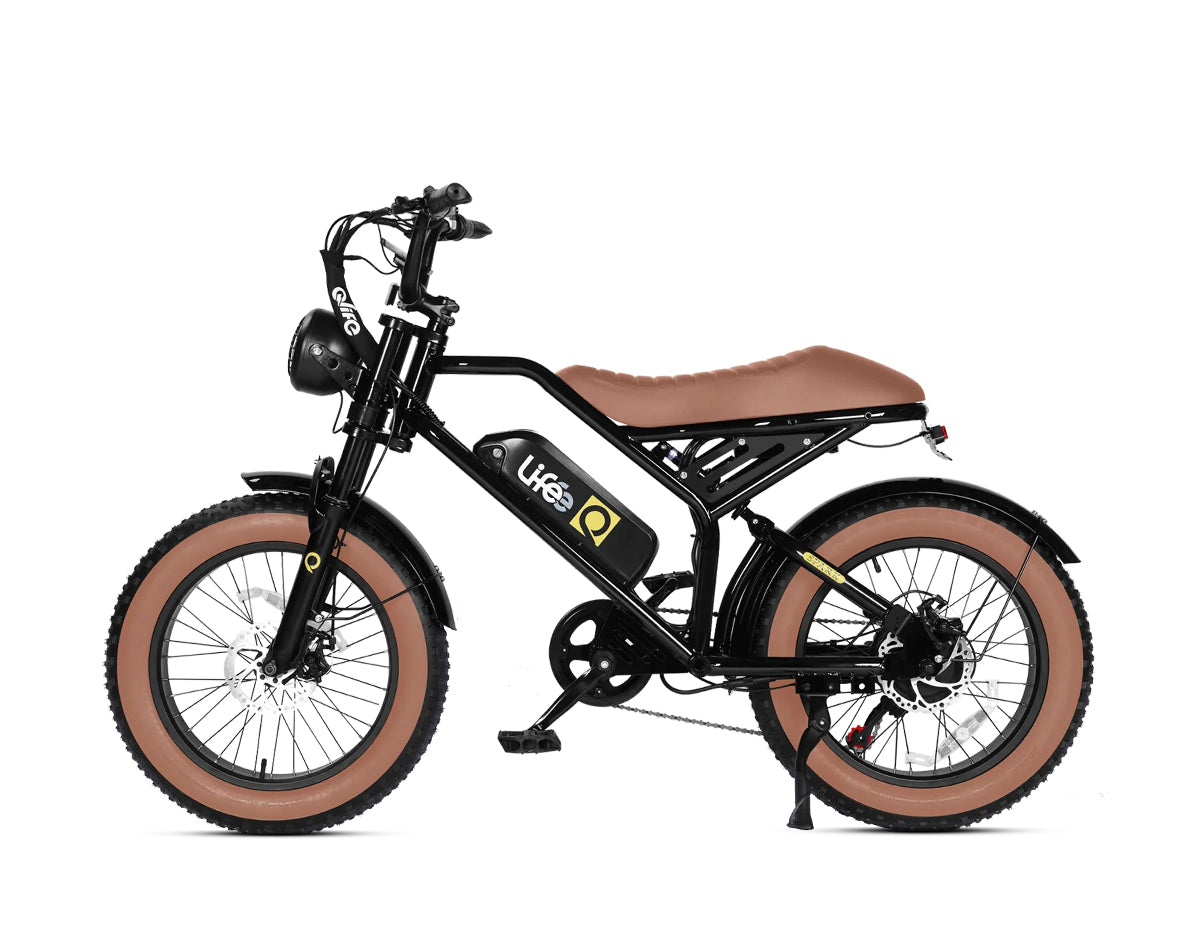 Spark 20x4.0" Moped-Style E-Bike, Standard, Brown