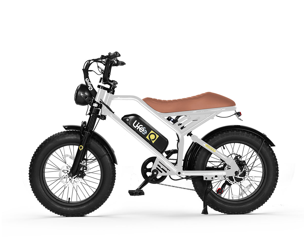 Spark 20x4.0" Moped-Style E-Bike, Standard, White 2