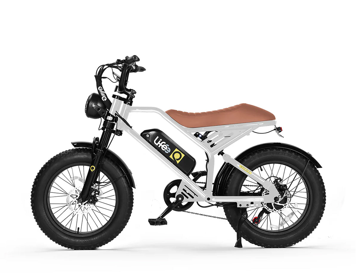 Spark 20x4.0" Moped-Style E-Bike, Standard, White 3