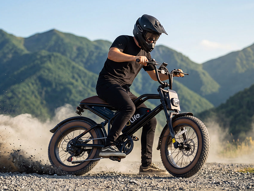 Spark Plus 20x4.0" Hydraulic Brakes Moped-Style E-Bike, Lifestyle Image 4