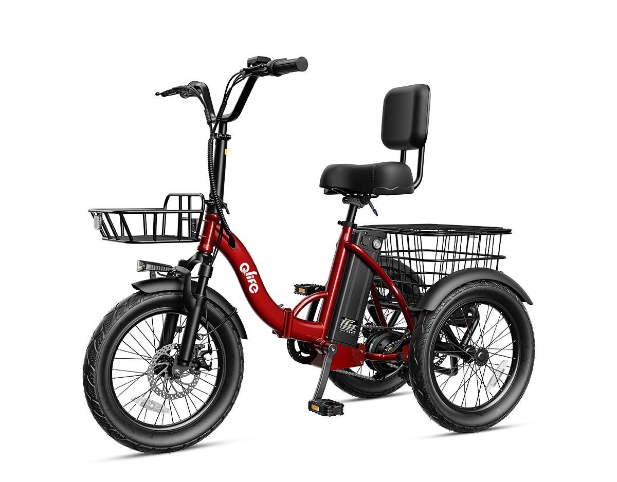 Triker 2.0 Electric Trike – Upgraded 3 Wheel Folding E-Bike, Bike, Red 3