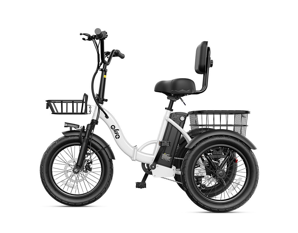 Triker 2.0 Folding 3 Wheels Electric Bike, Standard, White 2
