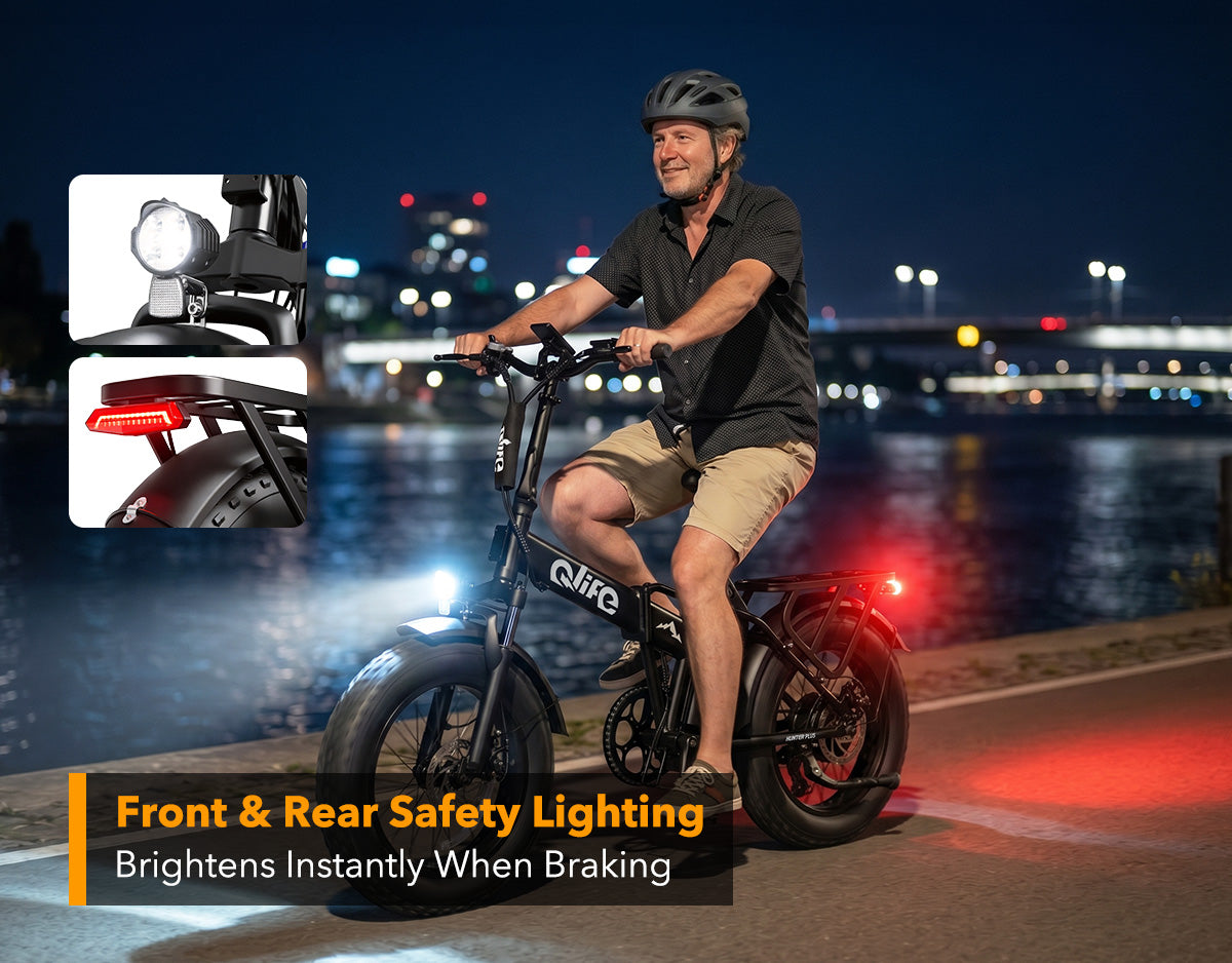 Hunter Plus All-Terrain Folding Electric Bike for Adults
