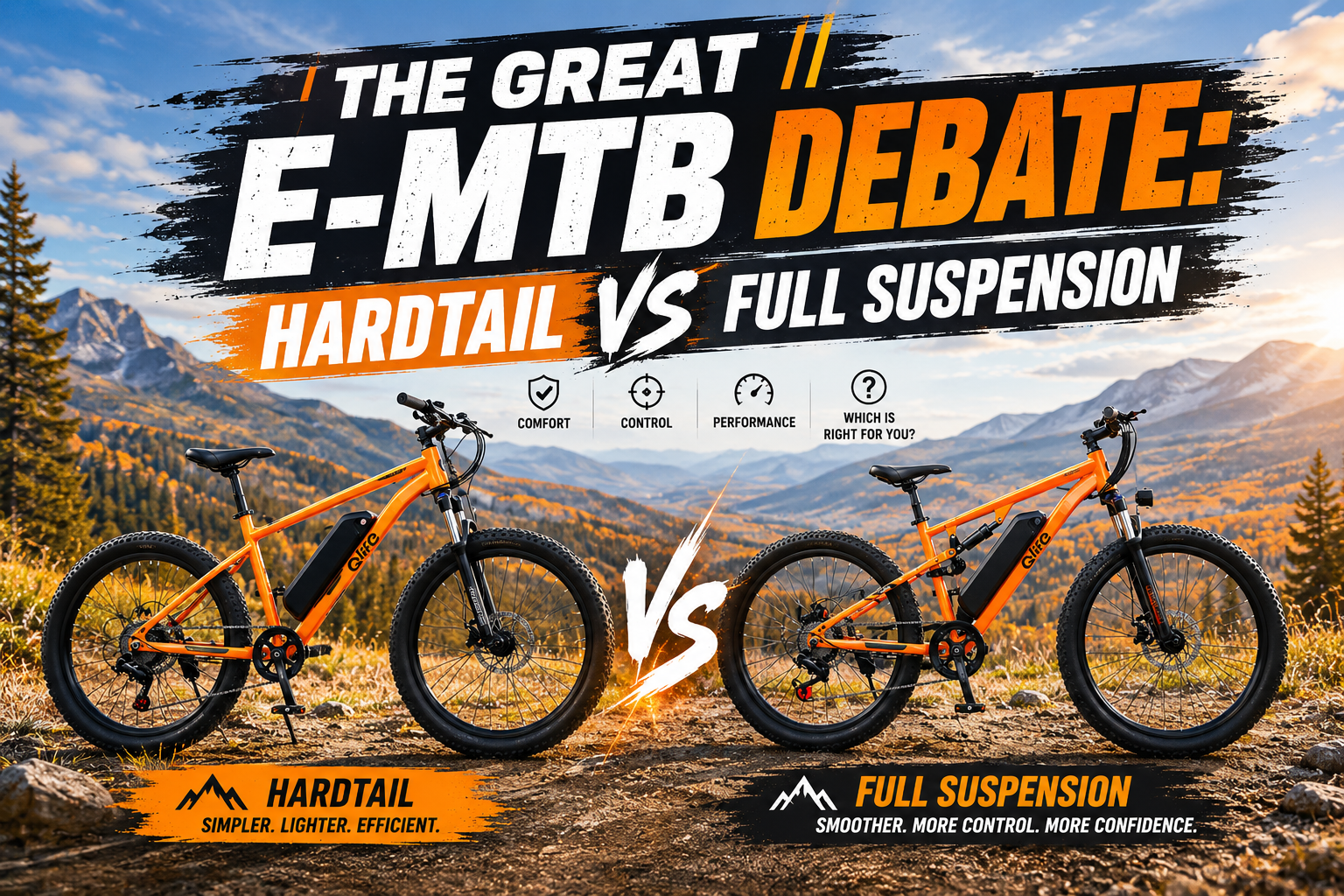 The Great E-MTB Debate: Hardtail vs Full Suspension