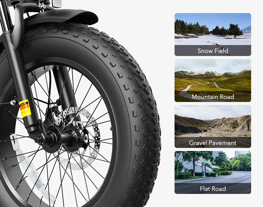20×4.0 Fat Tires, Built for Stability