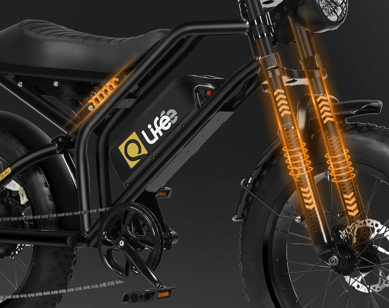 Adjustable Front Suspension Fork + Rear Shock Absorber