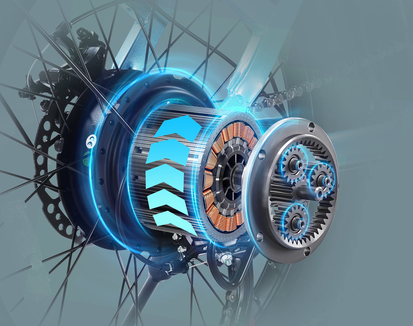1200W Peak Motor, Up to 28MPH