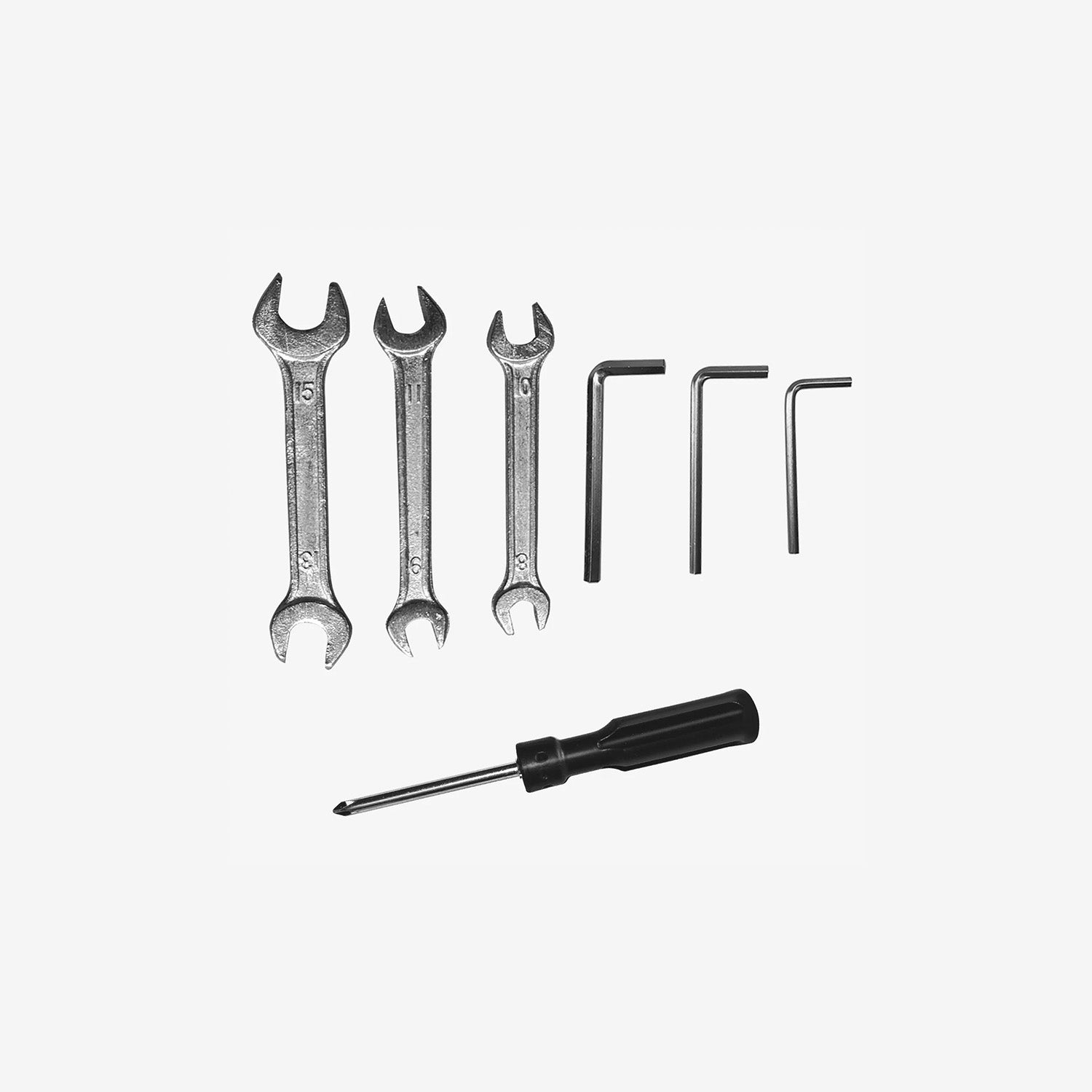 3*Open End Wrench 3*Tools 1*Phillips Head