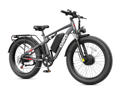 Racer Max Dual Motor 26x4.0'' Fat Tire Electric Bike for Adults