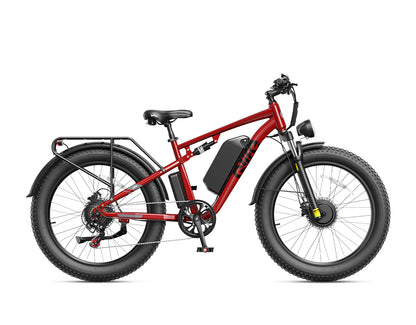 Racer Max Dual Motor 26x4.0'' Fat Tire Electric Bike for Adults