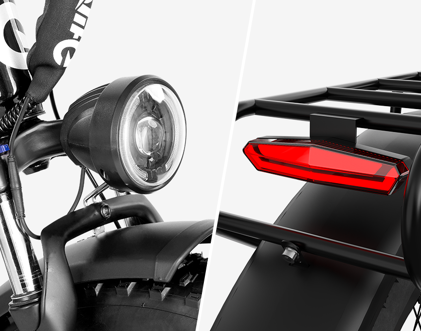 High-Visibility Front Light & Rear Reflector System