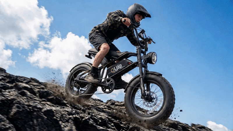 65 Miles Max Range Powered by 48V 15.6Ah Battery