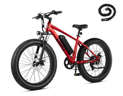 Racer Plus 26x4.0'' Fat Tire Electric Bike For Adults