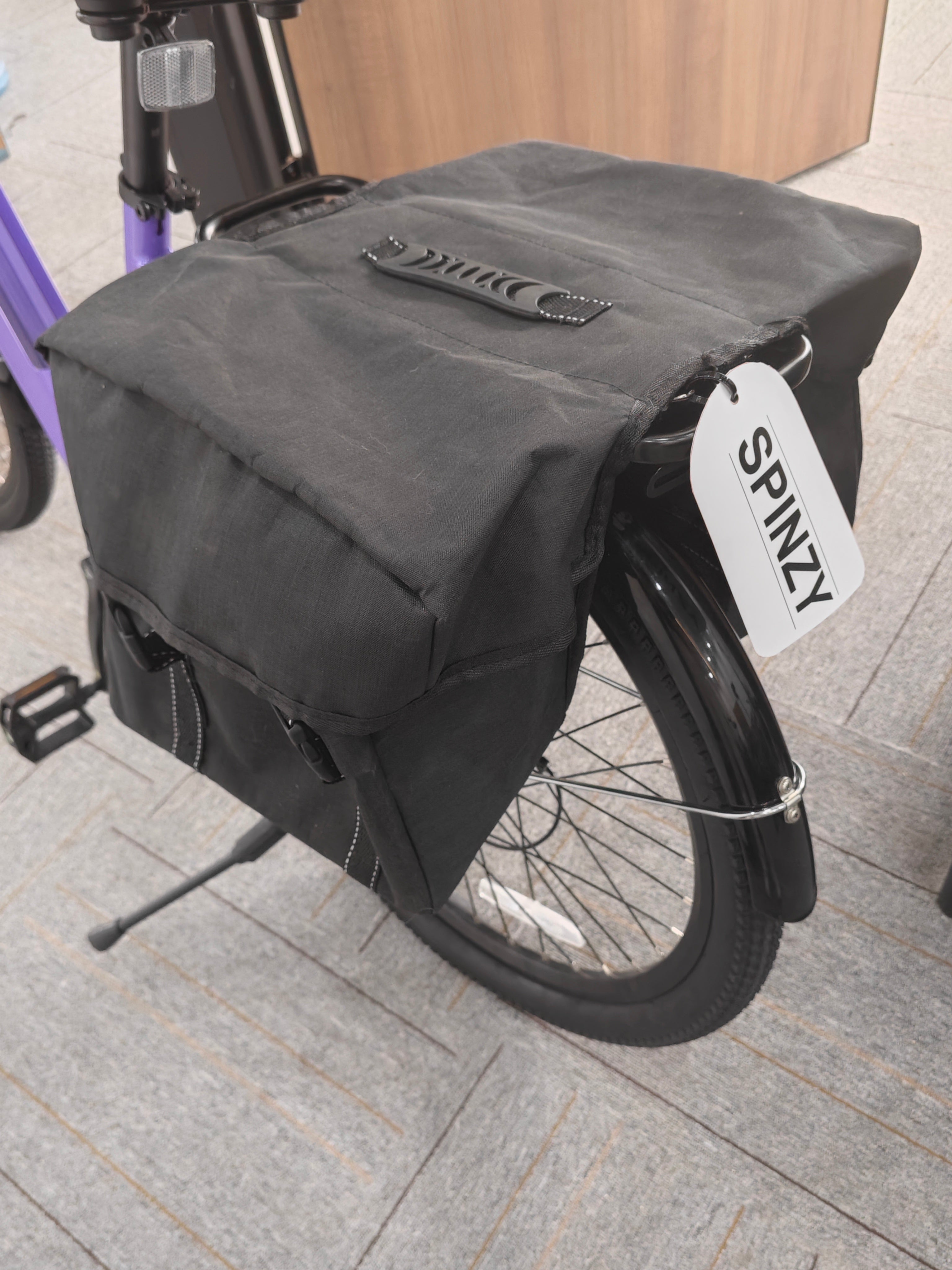 SPINZY Bike Panniers Bag – Large Capacity Saddlebags Adapted for Bicycles, Pannier Bags for Bicycles, Rear Rack Ebike Saddle Bags, Bike Rack Bag, Black