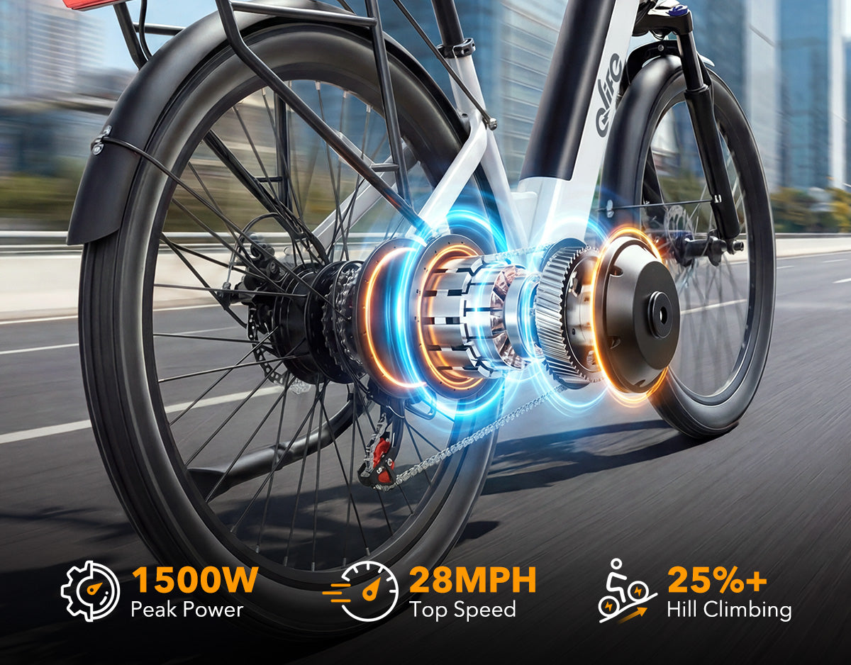 Cityone Plus Step-Thru Electric Commuter Bike, 1500W Peak Power