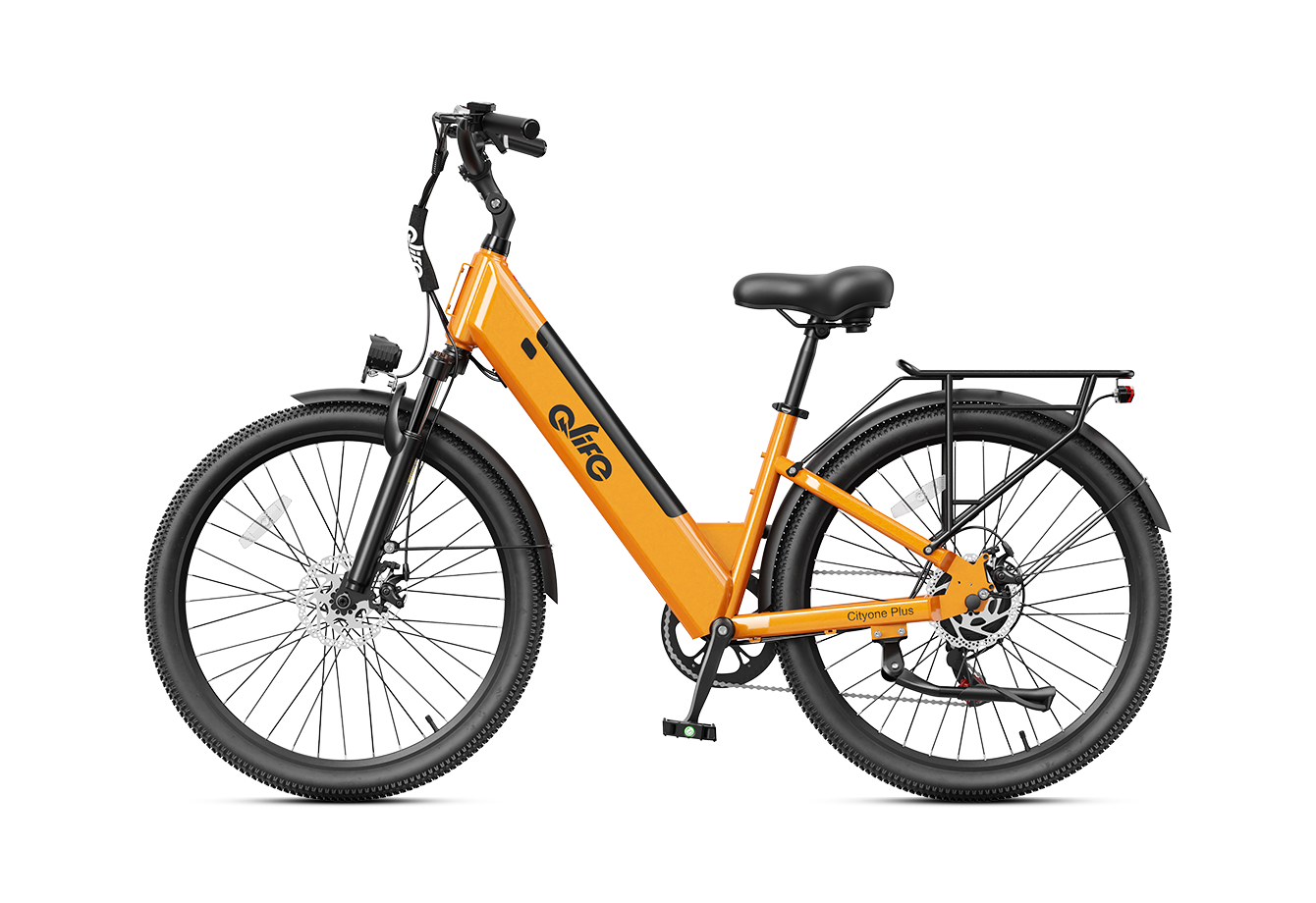 Cityone Plus Step-Thru Electric Commuter Bike, Yellow 6