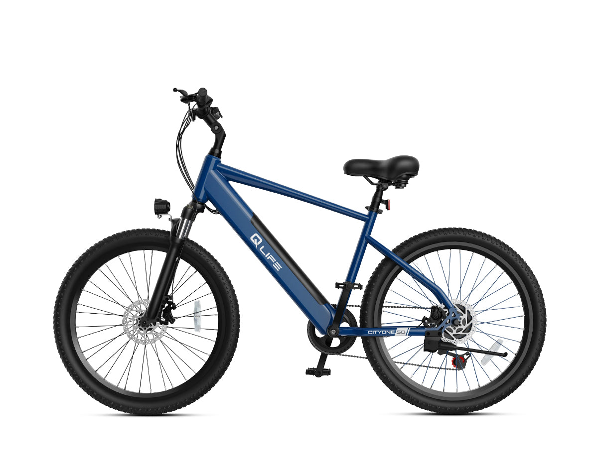 Cityone Step Over 2.0 Electric Mountain Bike, Updated Frame, Blue 2