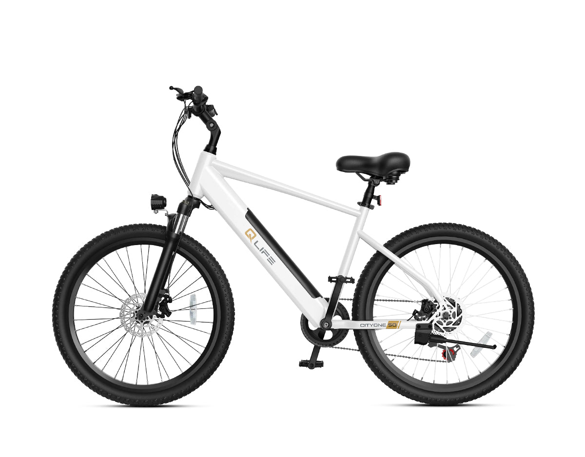 Cityone Step Over 2.0 Electric Mountain Bike, Updated Frame, White 2