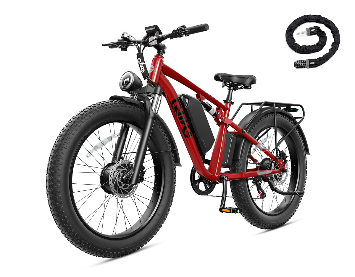 Racer Max Dual Motor 26x4.0'' Fat Tire Electric Bike for Adults