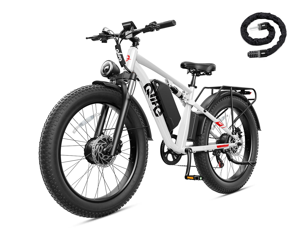 Racer Max Dual Motor 26x4.0'' Fat Tire Electric Bike for Adults