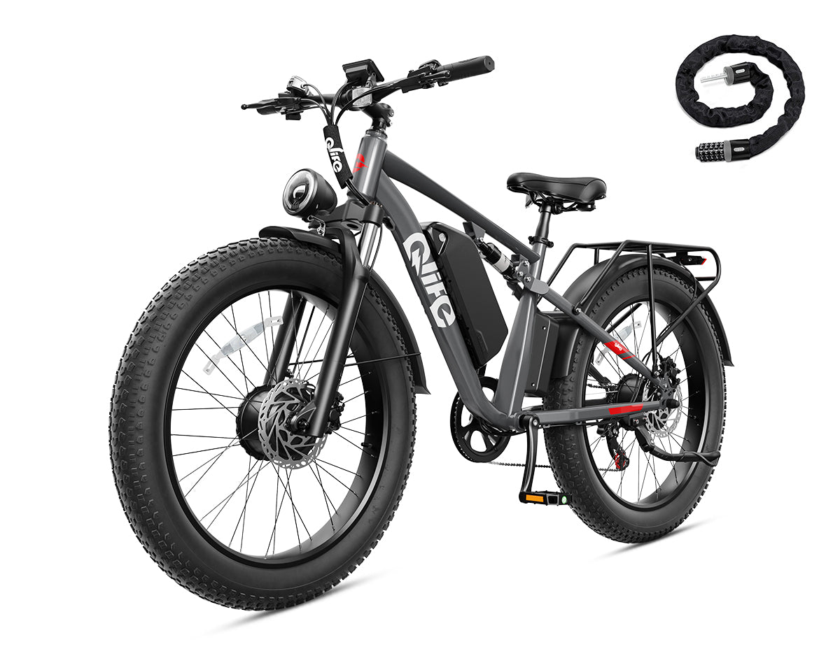 Racer Max Dual Motor 26x4.0'' Fat Tire Electric Bike for Adults