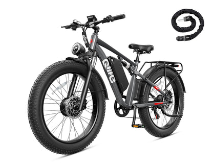 Racer Max Dual Motor 26x4.0'' Fat Tire Electric Bike for Adults