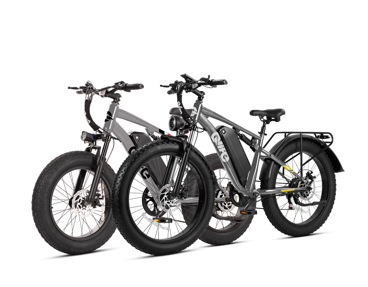 Qlife® Ebike Combo Sale Racer 20x4.0'' Fat Tire 2.0+Racer Plus 26x4.0'' Fat Tire 2.0