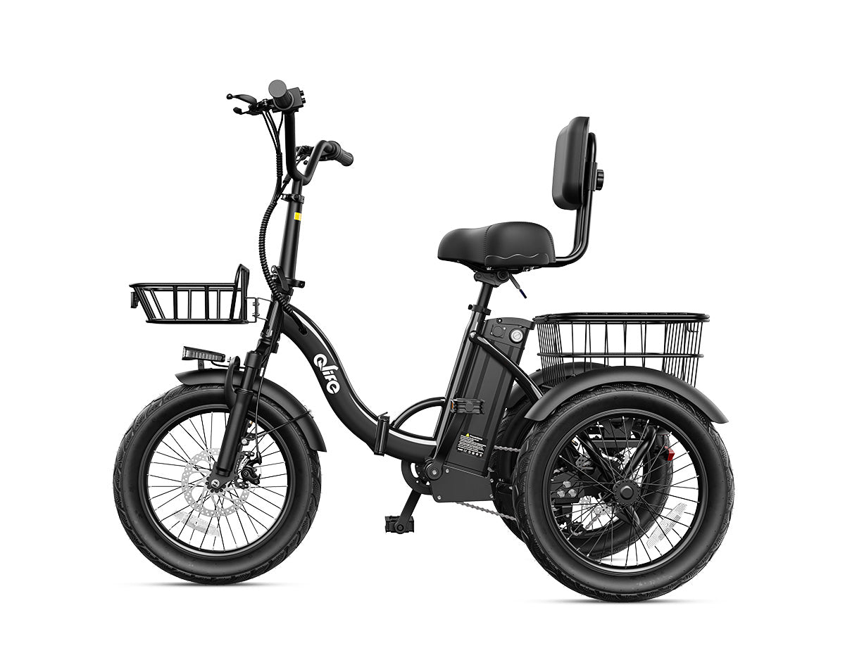 Triker 2.0 Folding 3 Wheels Electric Bike, Black / Standard