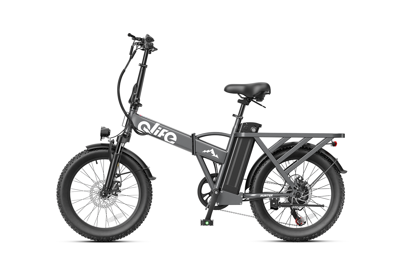 Hunter All-Terrain Folding Electric Bike for Adults, Standard, Grey 6