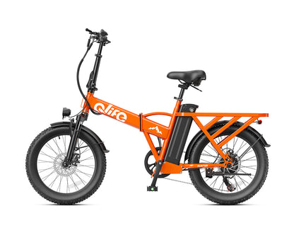 Hunter All-Terrain Folding Electric Bike for Adults, Standard, Orange