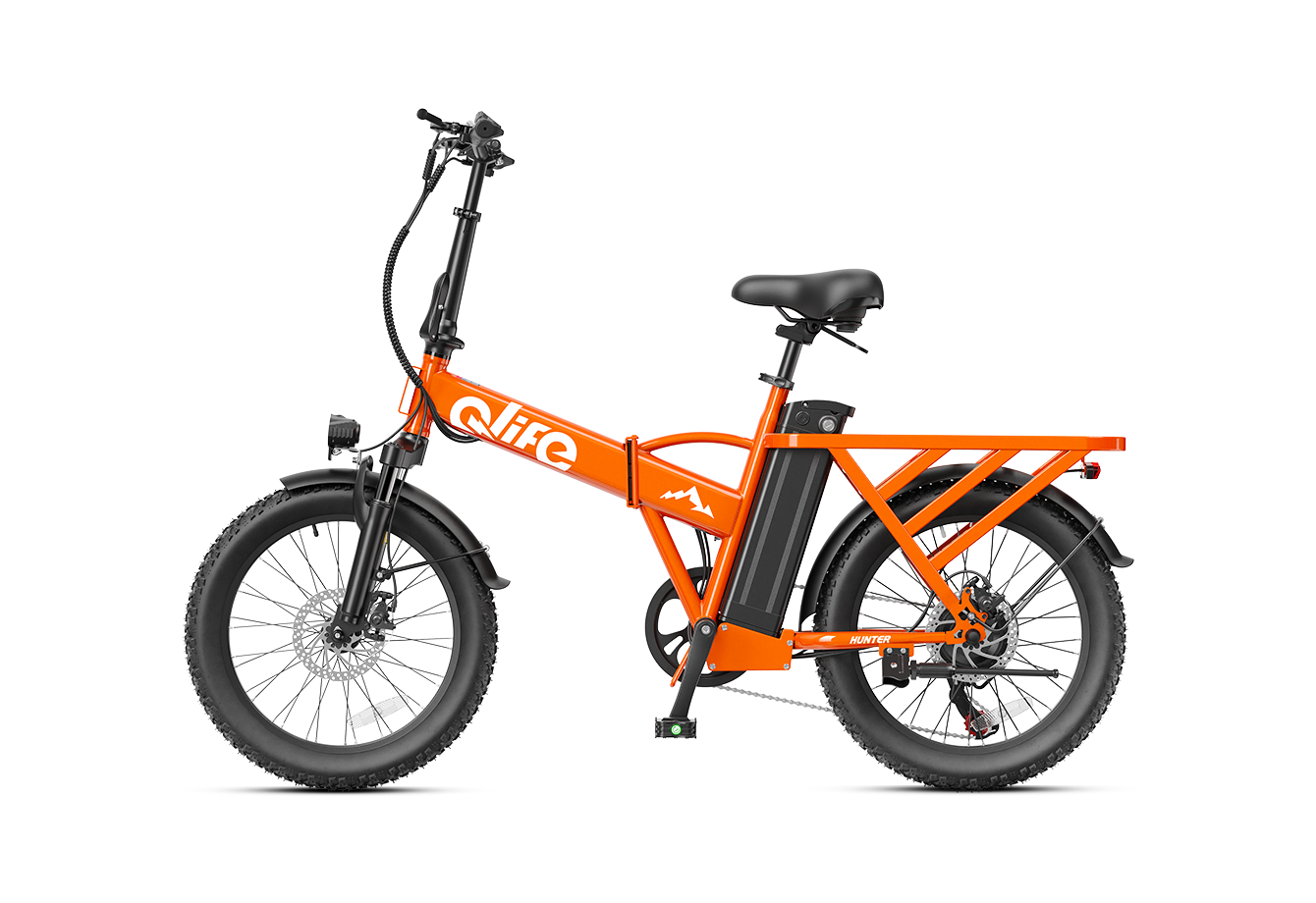Hunter All-Terrain Folding Electric Bike for Adults, Standard, Orange 6