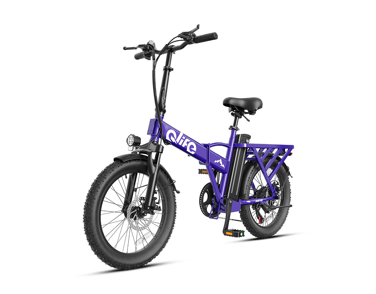 Hunter All-Terrain Folding Electric Bike for Adults, Standard, Purple 3