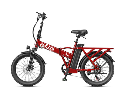 Hunter All-Terrain Folding Electric Bike for Adults, Standard, Red